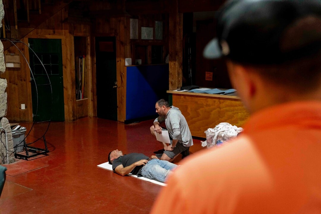 actors rehearsing together