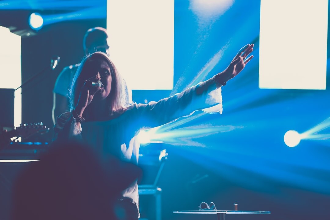 female singer on stage