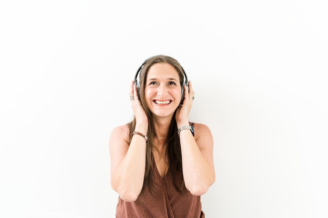 woman listening to music